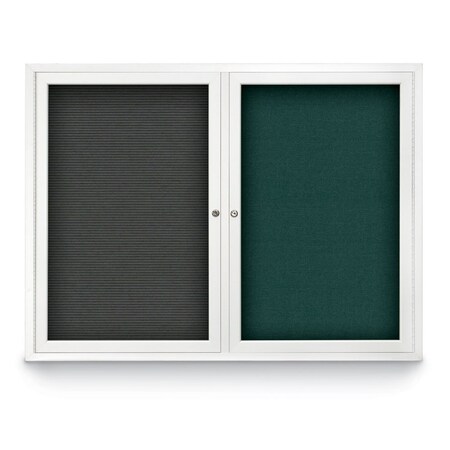 United Visual Products Corkboard, Rubber Backing/Black, 72" x 48" UV419I-BLACK-RUBBER